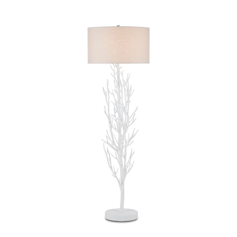 Currey & Company 8000-0128 Twig Floor Lamp in Gesso White