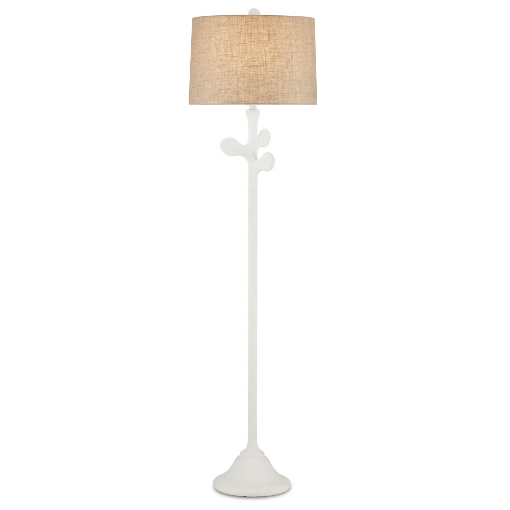 Currey and Company 8000-0133 Charny White Floor Lamp