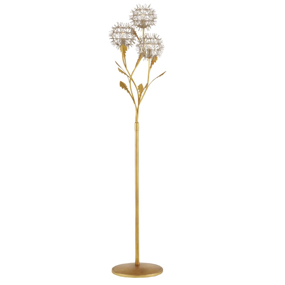 Currey and Company 8000-0137 Dandelion Silver & Gold Floor Lamp