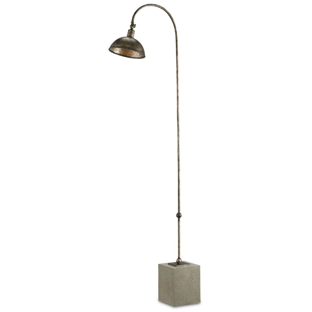 Currey & Company 8062 Finstock Floor Lamp in Pyrite Bronze/Polished Concrete