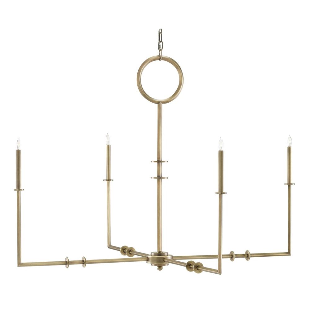 Currey & Company 9000-0085 Rogue Chandelier in Antique Brass