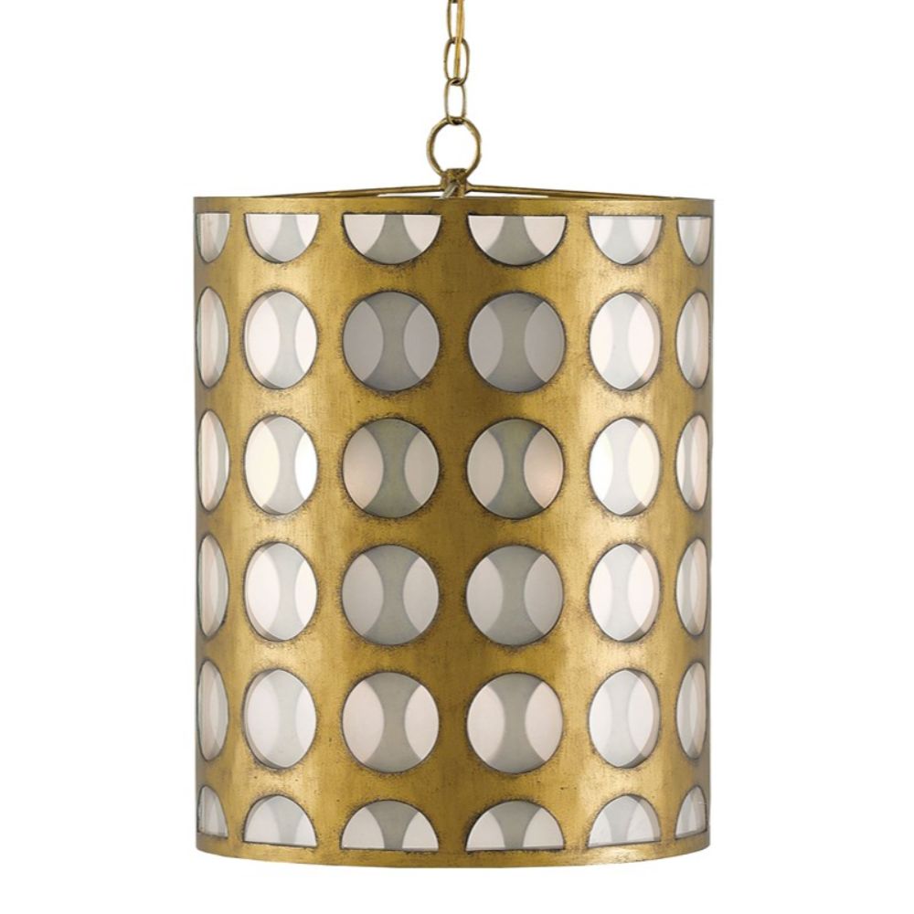 Currey & Company 9000-0111 Go-Go Pendant in Brass/Opaque