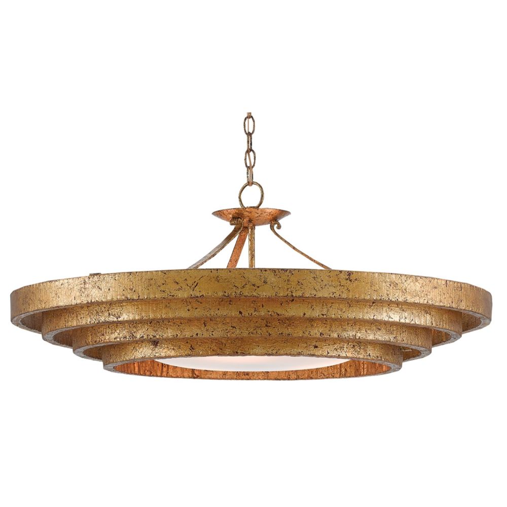 Currey & Company 9000-0187 Belle Chandelier in Gold Leaf