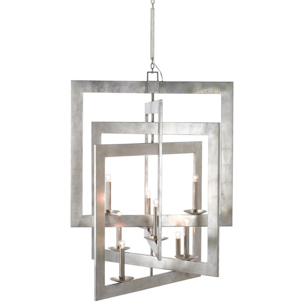 Currey & Company 9000-0352 Middleton Grand Chandelier in Contemporary Silver Leaf