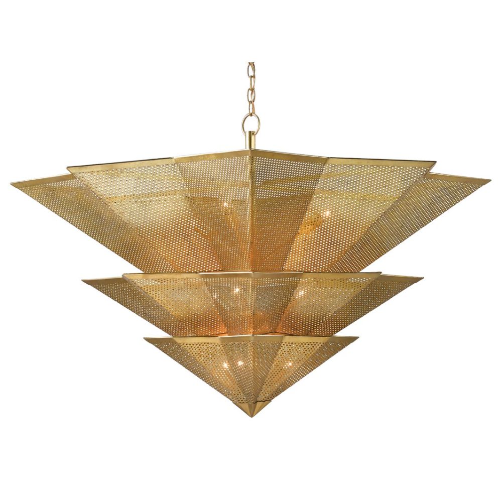 Currey & Company 9000-0359 Hanway Chandelier in Antique Gold Leaf