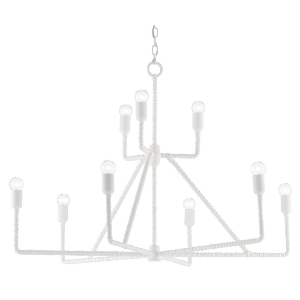 Currey & Company 9000-0378 Trilling Chandelier in Gesso White