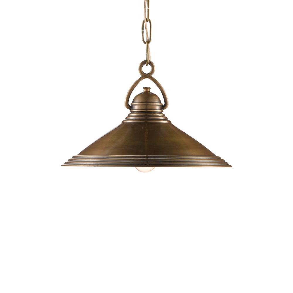Currey & Company 9000-0407 Weybright Pendant in Vintage Brass