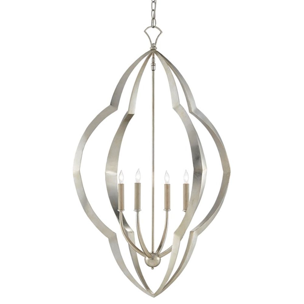 Currey & Company 9000-0464 Viviers Chandelier in Silver Leaf