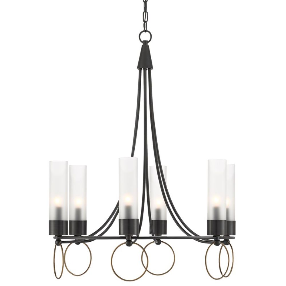 Currey & Company 9000-0470 Relais Chandelier in Antique Brass/Oil Rubbed Bronze