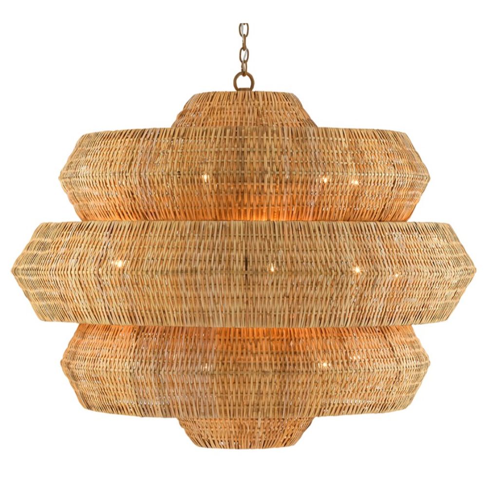 Currey & Company 9000-0496 Antibes Grande Chandelier in Khaki/Natural