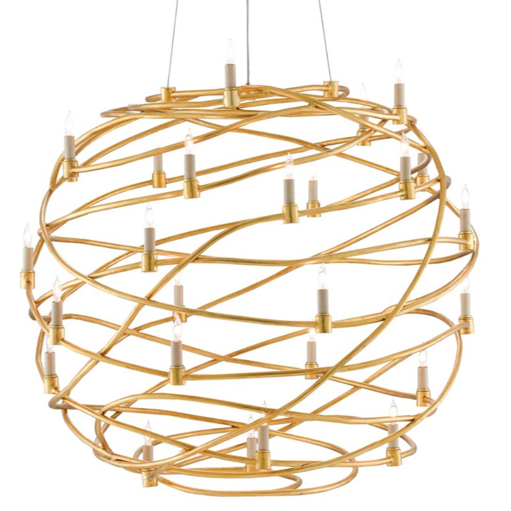 Currey & Company 9000-0548 Franchette Orb Chandelier in Contemporary Gold Leaf