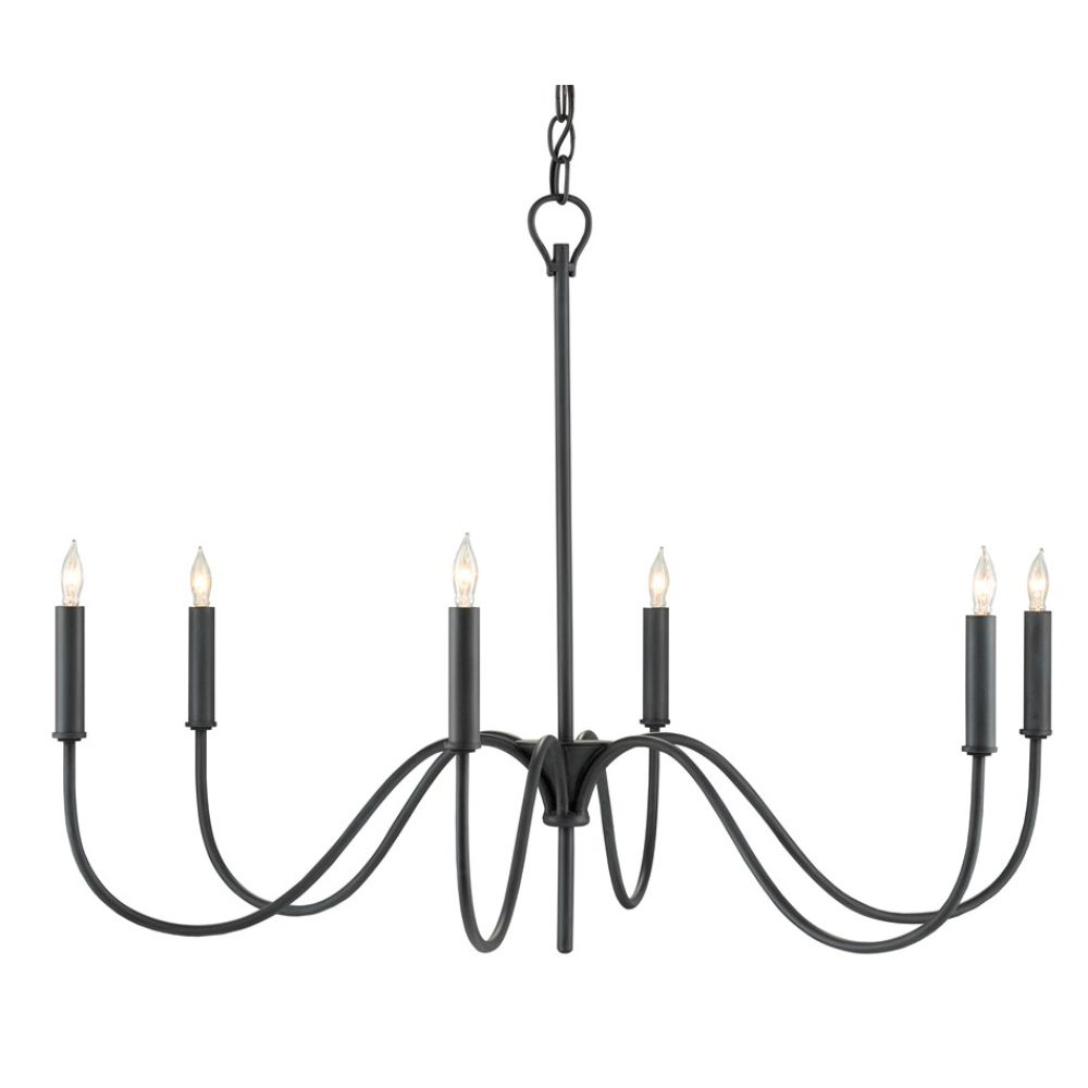Currey & Company 9000-0653 Tirrell Small Chandelier in Antique Black