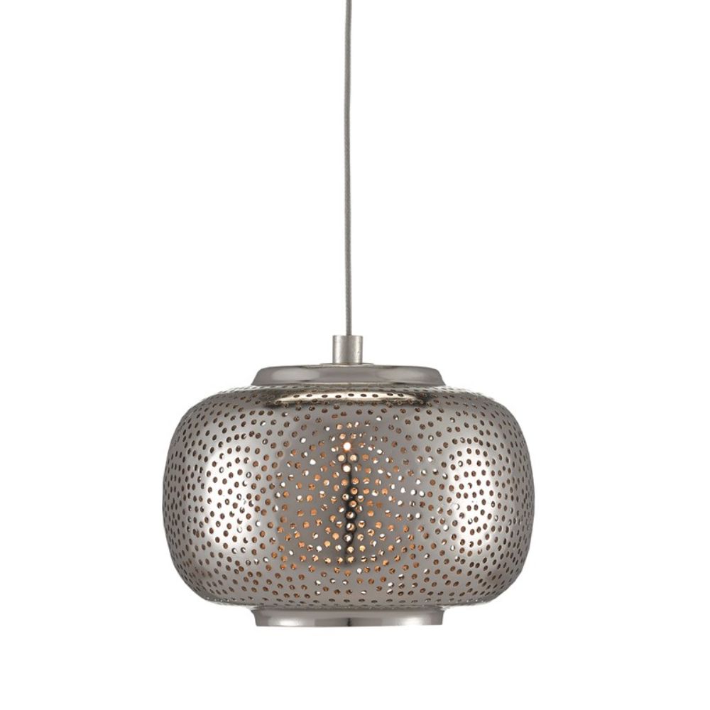 Currey & Company 9000-0688 Pepper 1-Light Multi-Drop Pendant in Painted Silver/Nickel