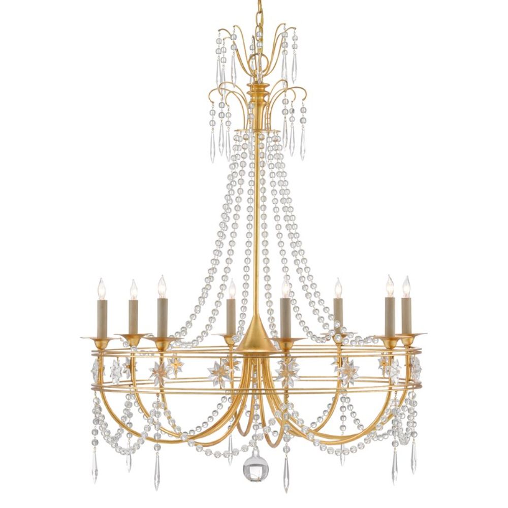 Currey & Company 9000-0740 Dream-Maker Chandelier in Antique Gold Leaf