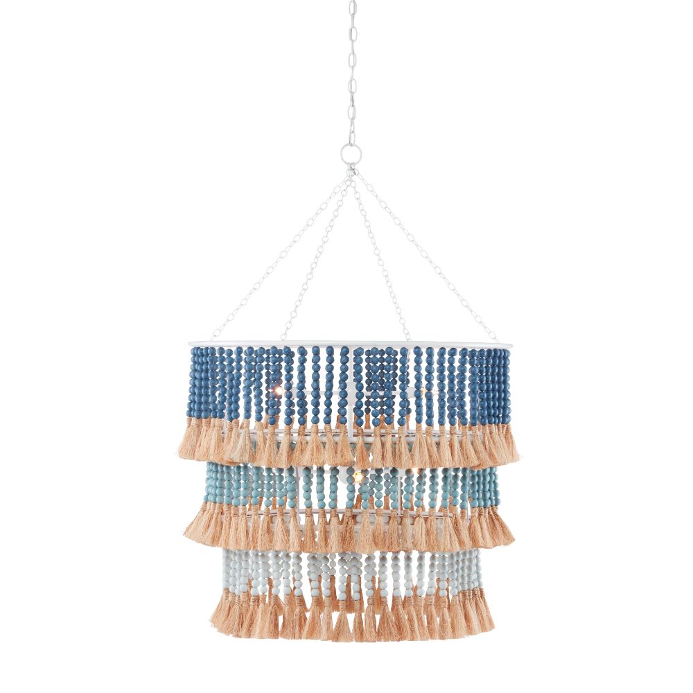 Currey & Company 9000-0830 St. Barts Blue Chandelier