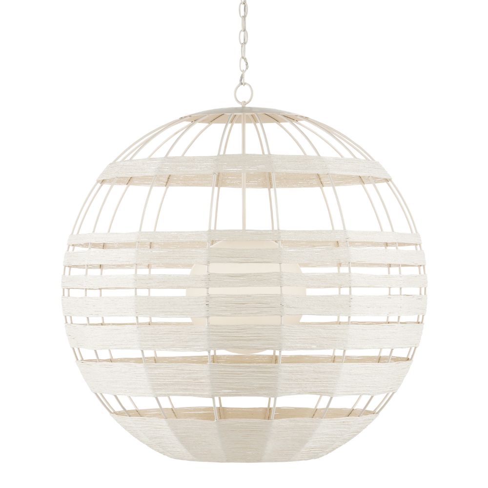 Currey & Company 9000-0835 Lapsley Orb Chandelier in Vanilla/White