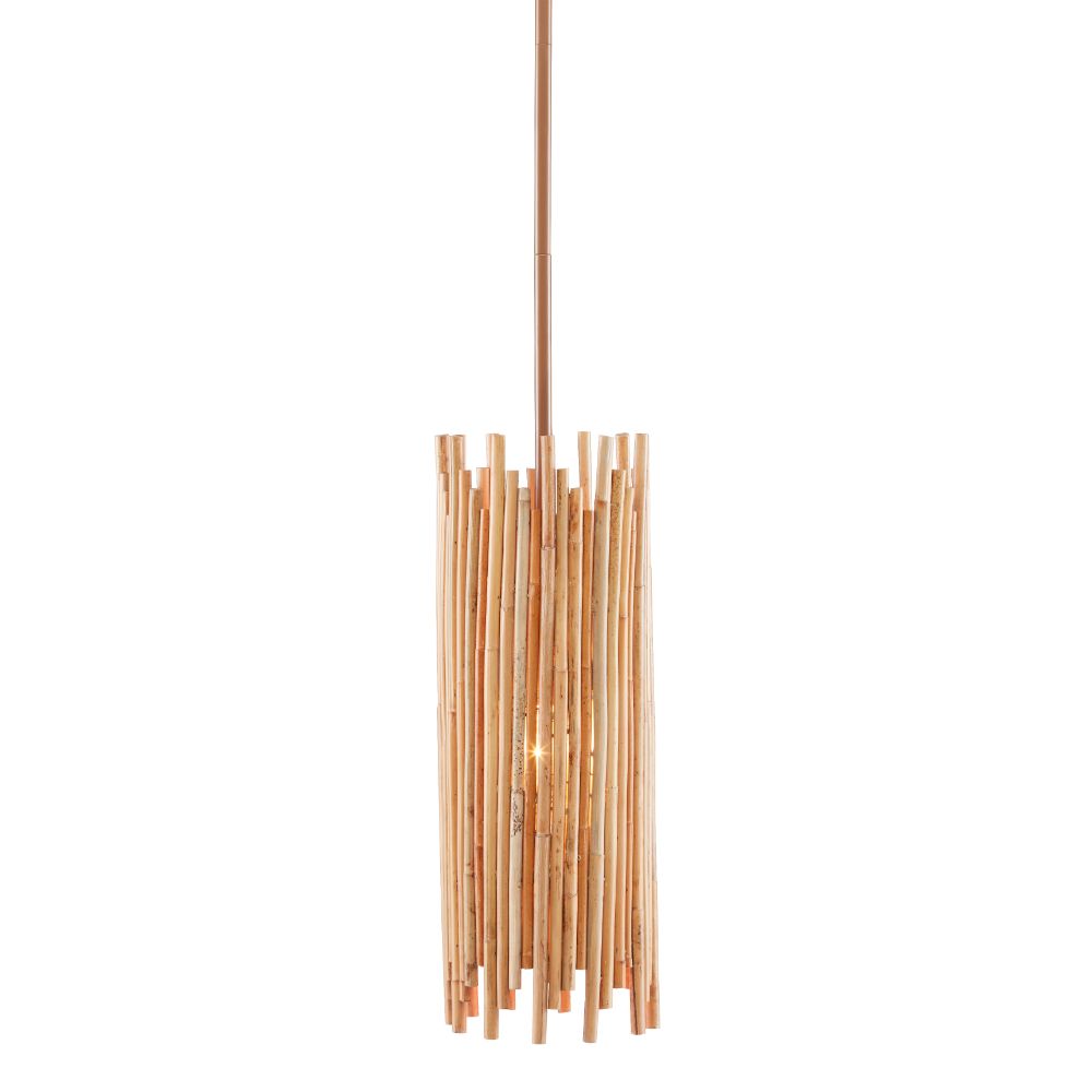 Currey & Company 9000-0843 Teahouse Pendant in Natural Rattan