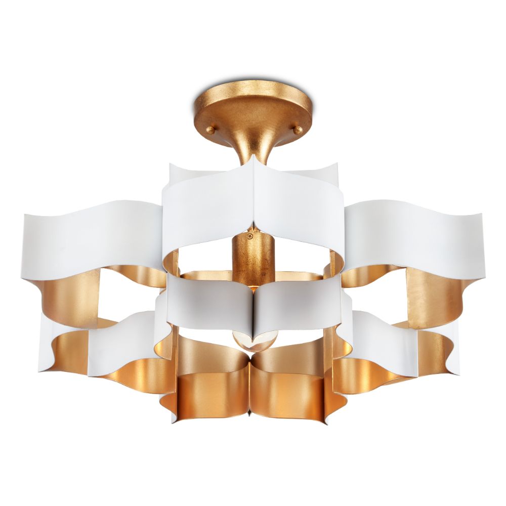 Currey & Company 9000-0856 Grand Lotus White Small Chandelier