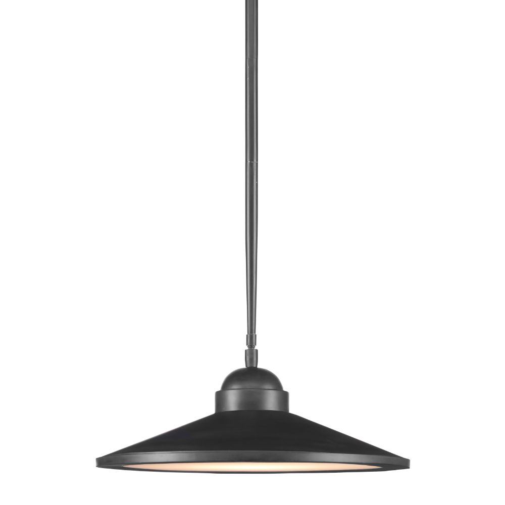 Currey & Company 9000-0859 Ditchley Pendant in Black Bronze / White