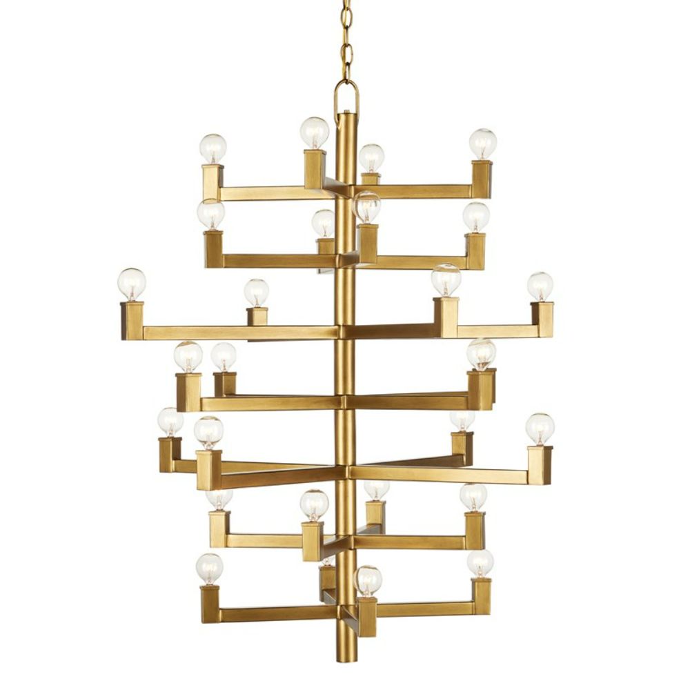 Currey & Company 9000-0920 Andre Medium Chandelier in Brass