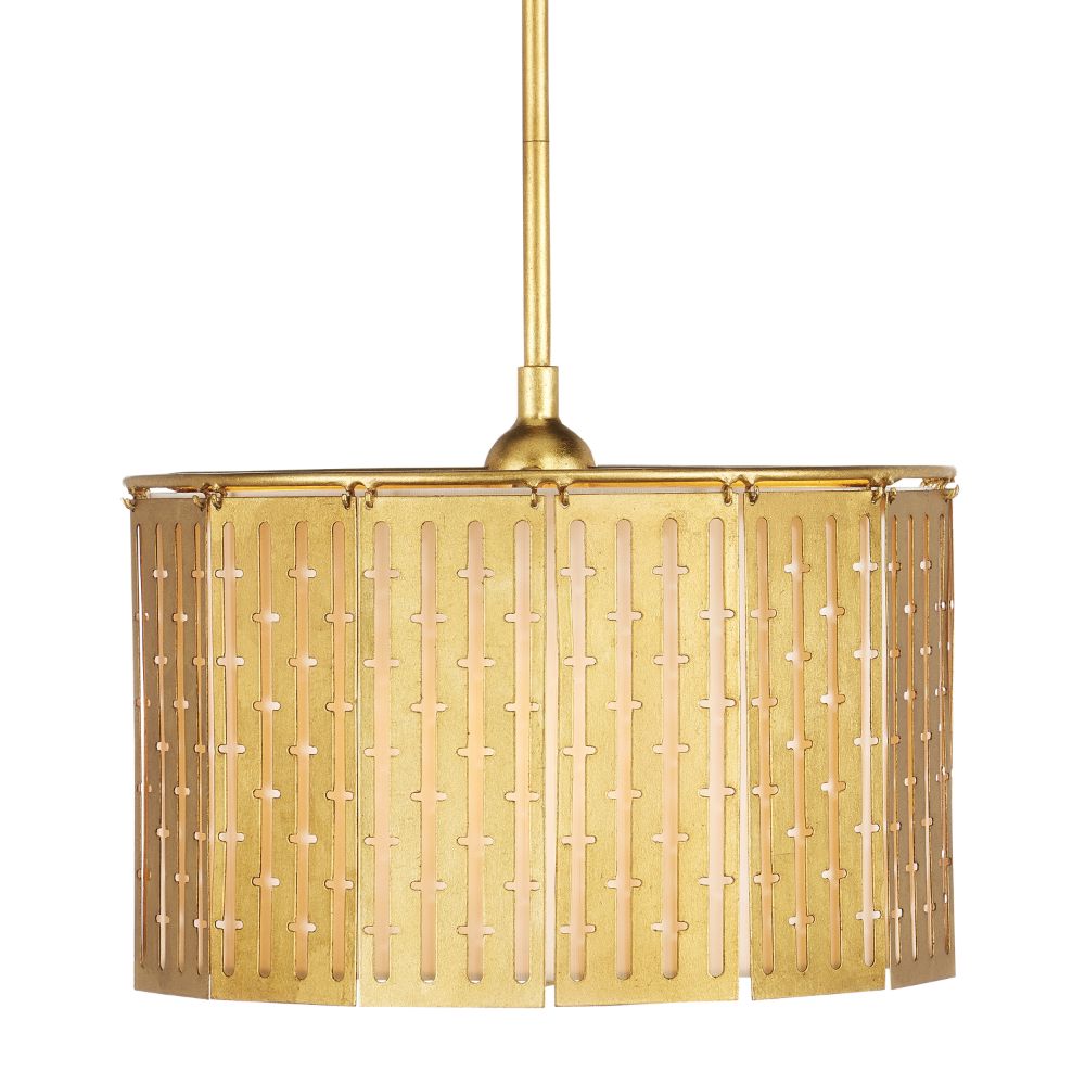 Currey & Company 9000-0956 St. Albans Pendant in Contemporary Gold Leaf