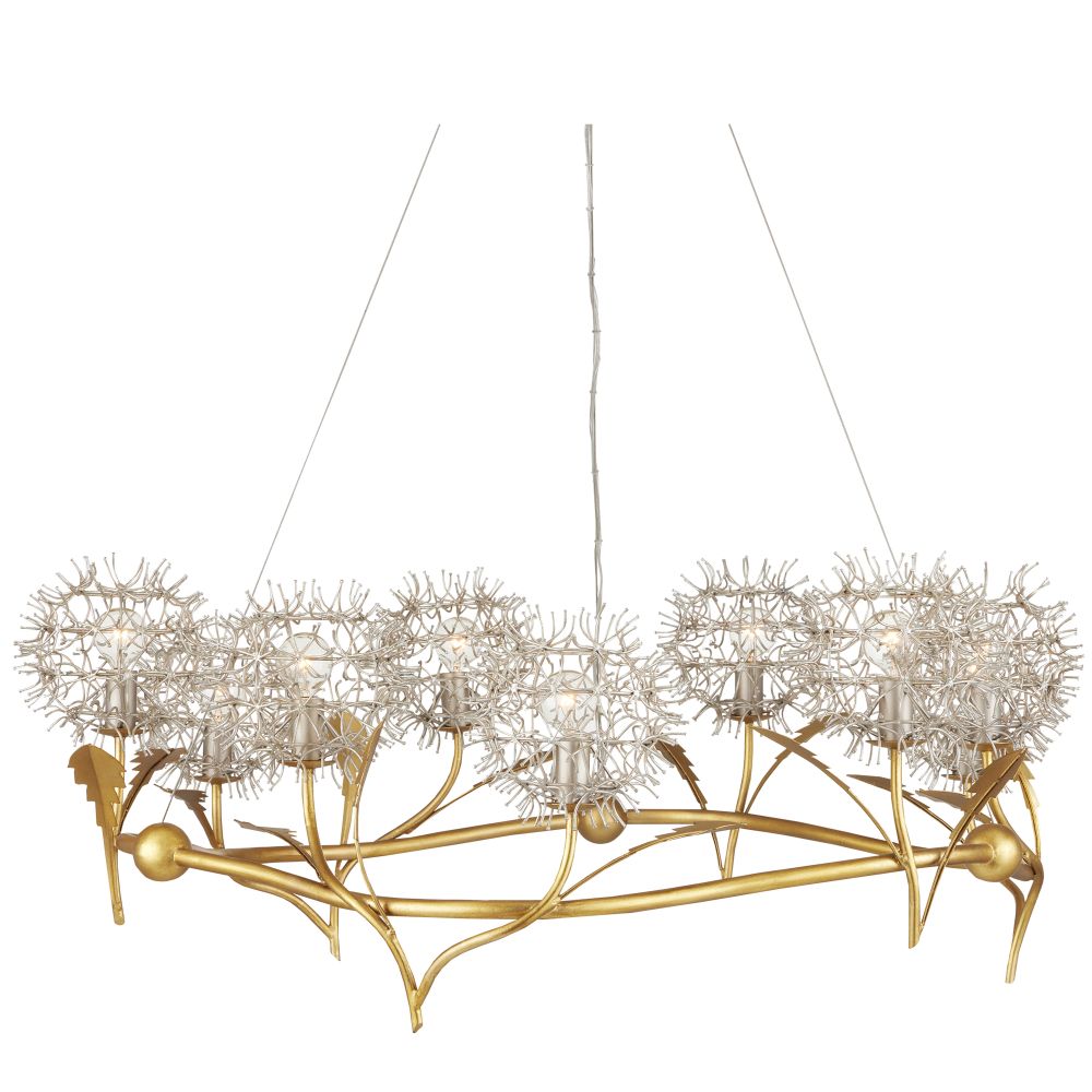 Currey and Company 9000-1080 Dandelion Silver & Gold Chandelier
