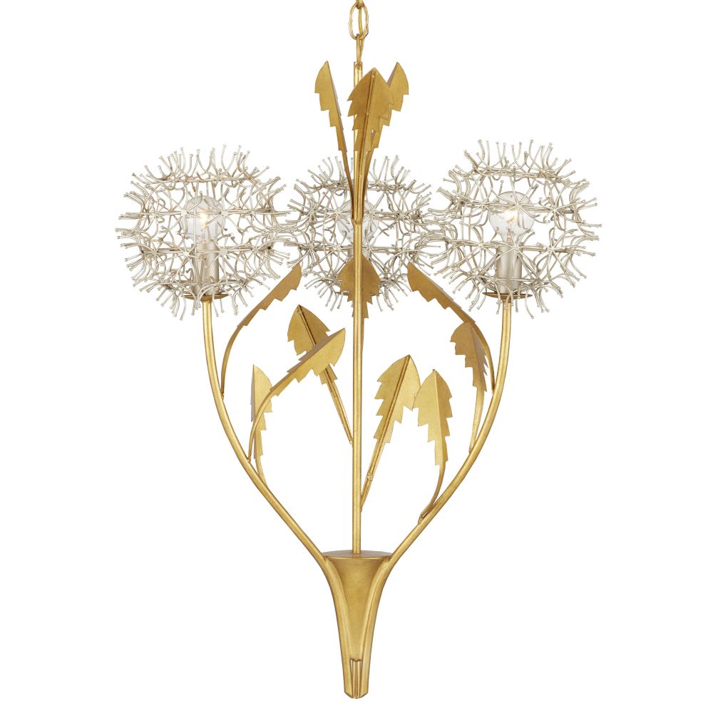 Currey and Company 9000-1081 Dandelion Silver & Gold Pendant