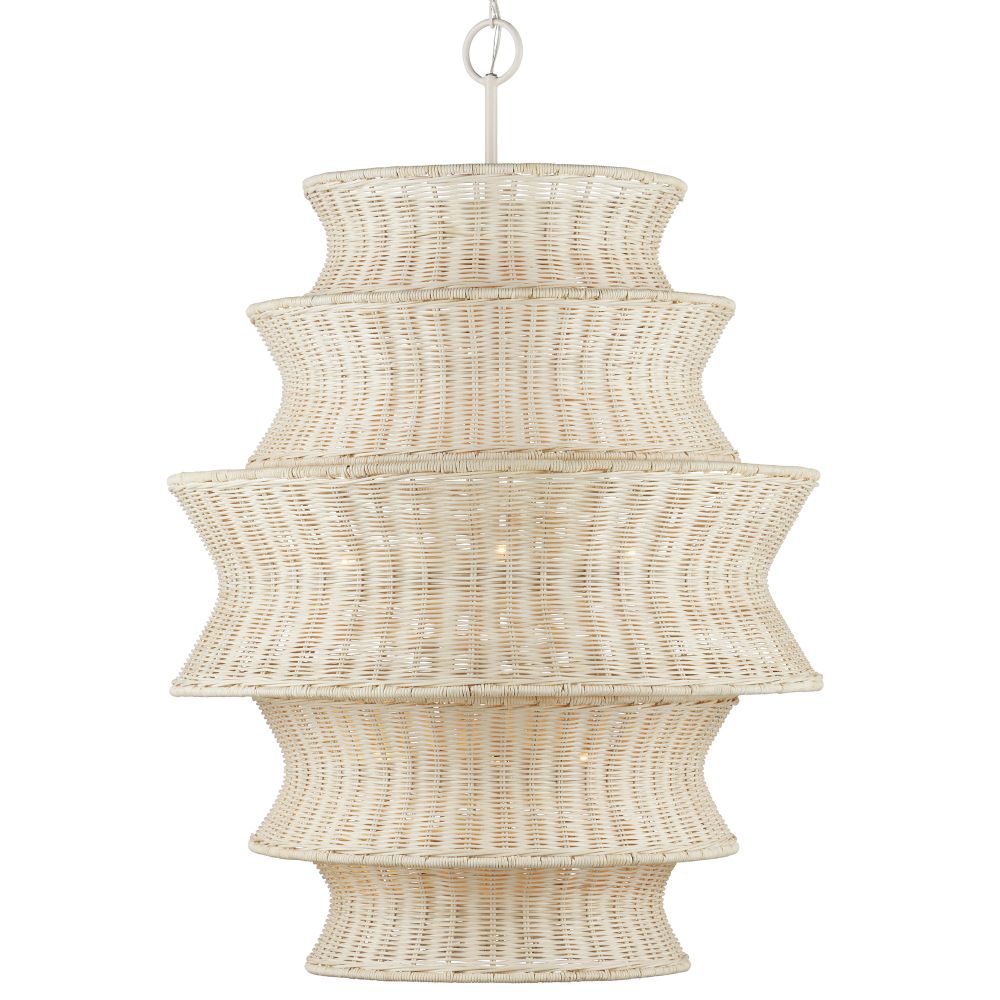 Currey and Company 9000-1083 Phebe Large Rattan Chandelier
