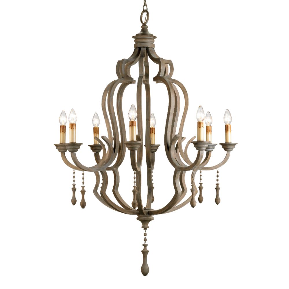 Currey & Company 9010 Waterloo Chandelier in Washed Gray