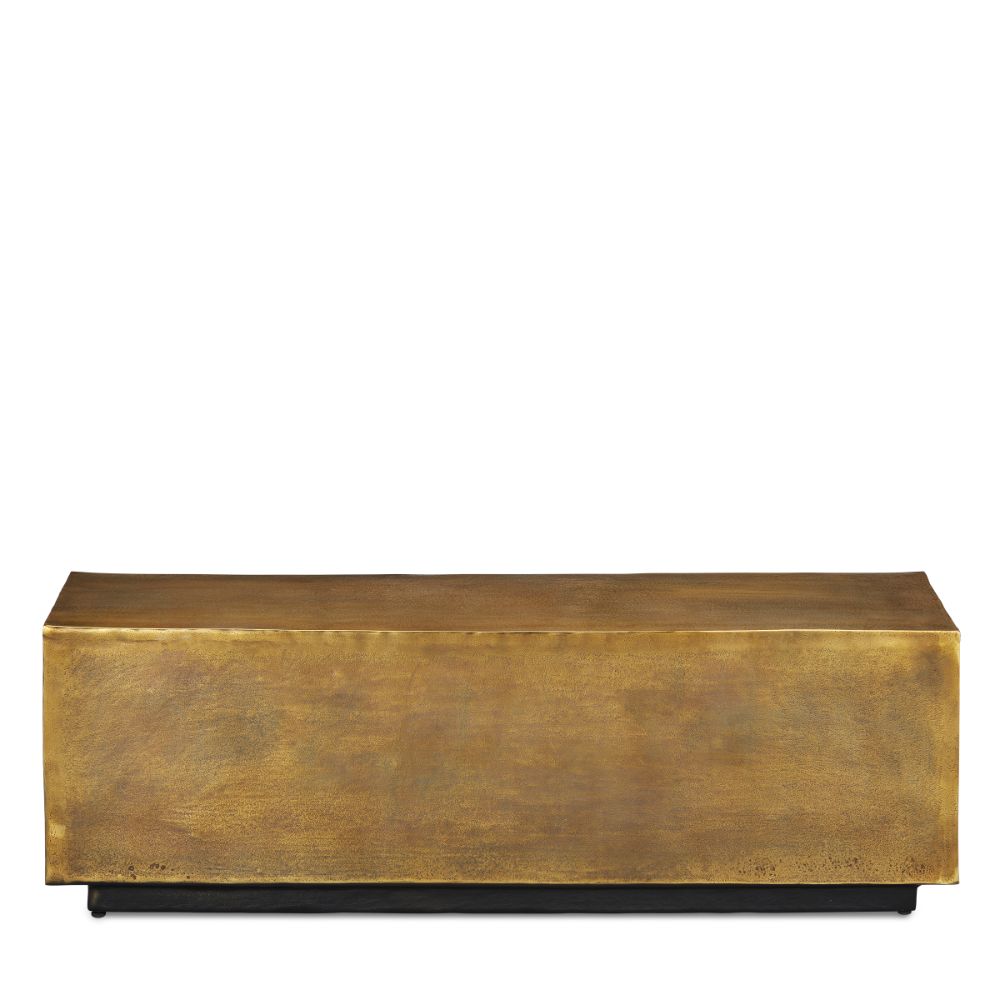 Currey & Company 4000-0153 Jahnu Bench in Antique Brass