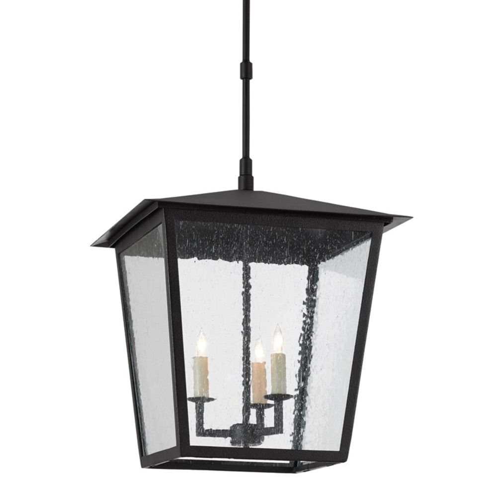Currey & Company 9500-0002 Bening Large Outdoor Lantern in Midnight