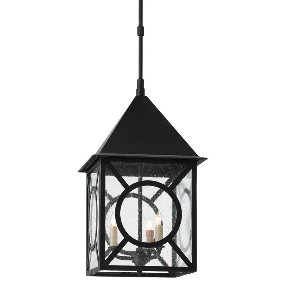Currey & Company 9500-0008 Ripley Large Outdoor Lantern in Midnight
