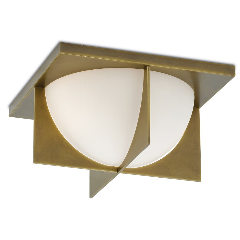 Currey & Company 9999-0039 Lucas Flush Mount in Antique Brass