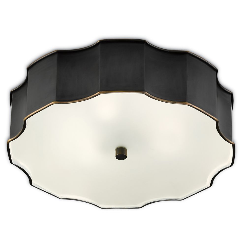 Currey & Company 9999-0046 Wexford Bronze Flush Mount in Oil Rubbed Bronze