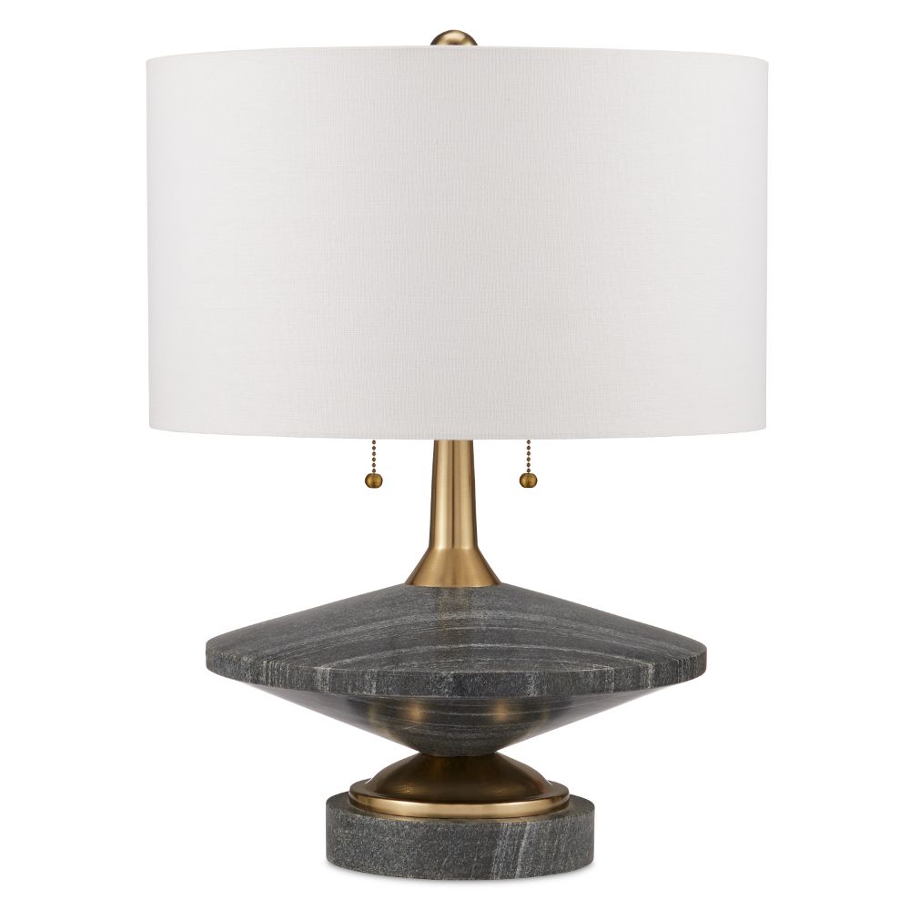 Currey & Company 6000-0918 Jebel Table Lamp in Natural/Brushed Brass