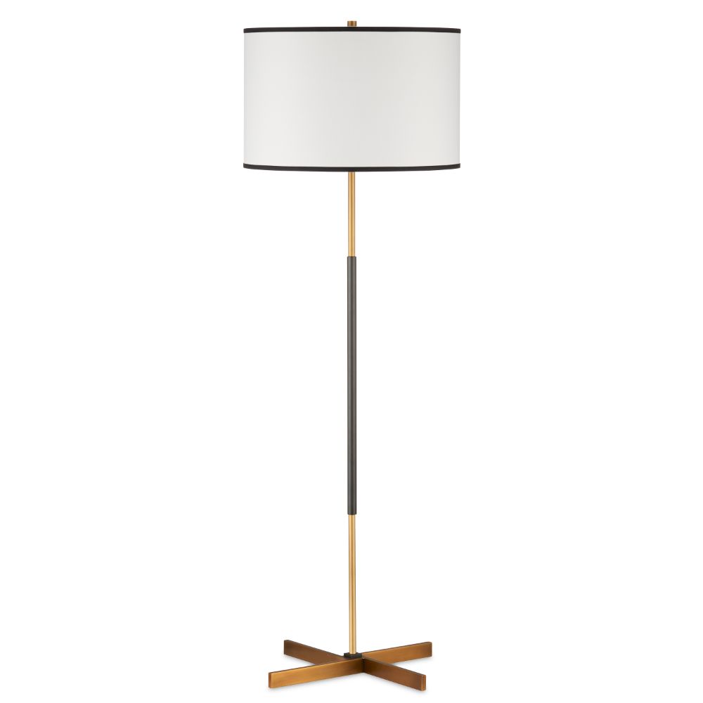 Currey & Company 8000-0149 Willoughby Floor Lamp in Brass/Oil Rubbed Bronze