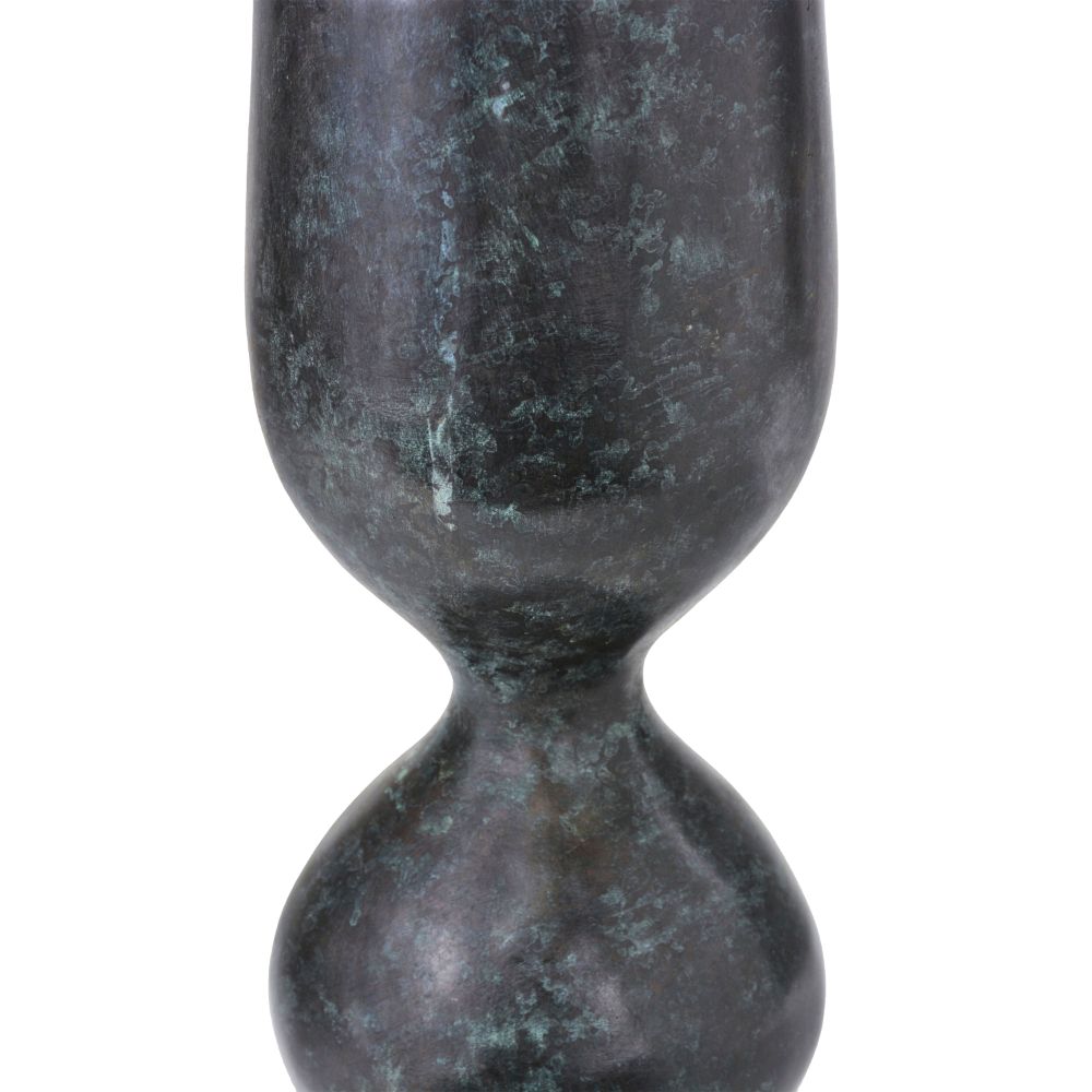 Currey & Company 1200-0832 Luganzo Large Bronze Vase in Jade Green/Gold