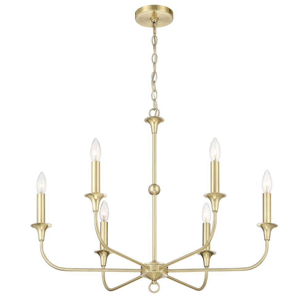 Lumanity L098-0003 Charlotte 6-Arm Candle-Style Chandelier