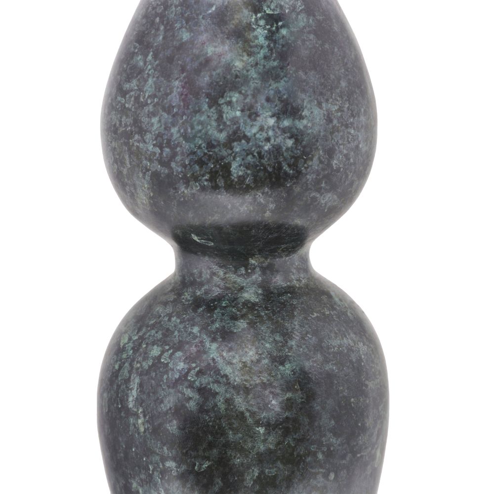 Currey & Company 1200-0830 Luganzo Small Bronze Vase in Jade Green/Gold