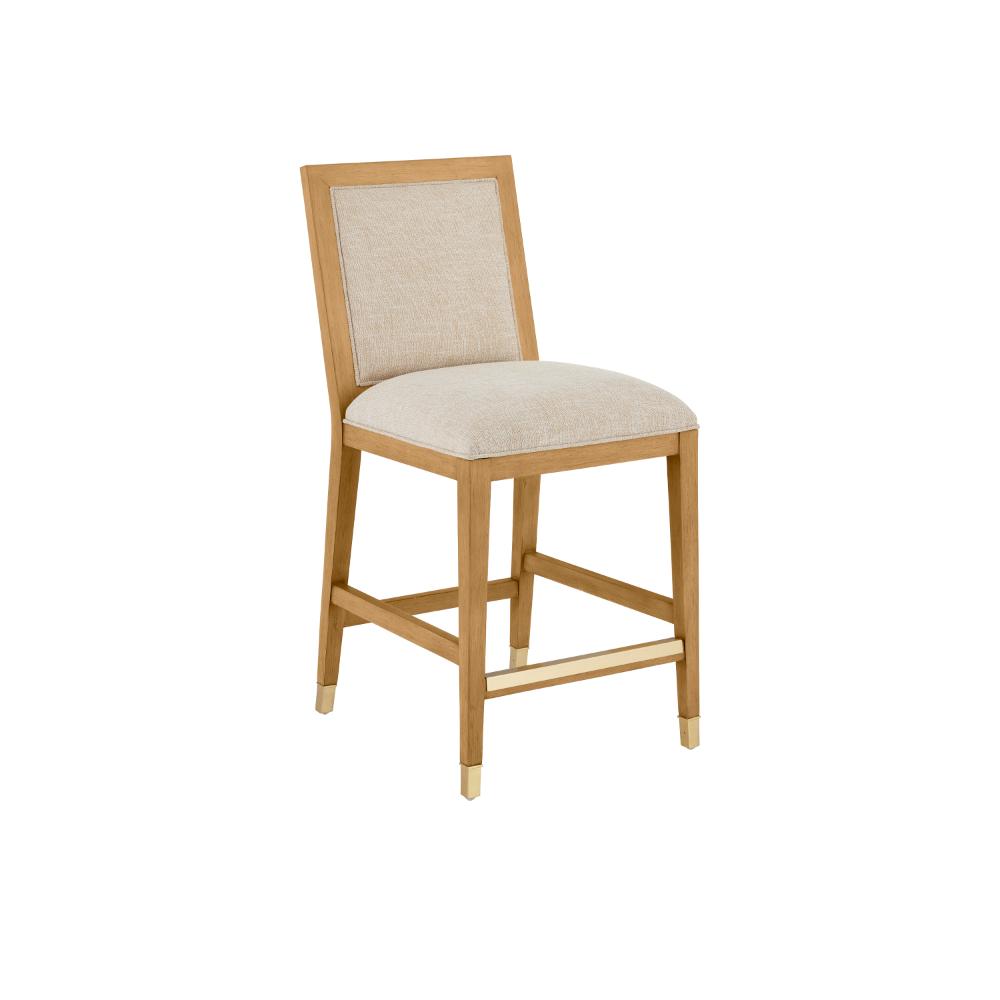 Currey & Company 7000-0882 Santos Sea Sand Side Chair, Liller Malt
