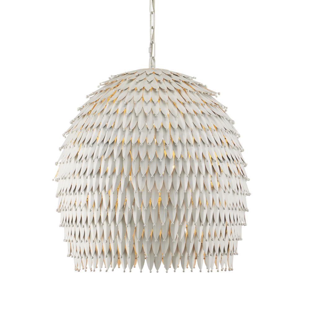 Currey & Company 9000-1161 Overlay Large Pendant in White