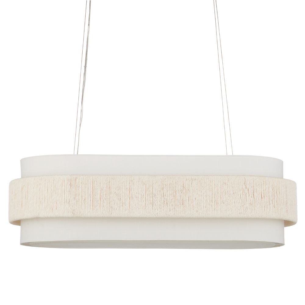Currey & Company 9000-1135 Monreale Oval Chandelier in White/Sugar White