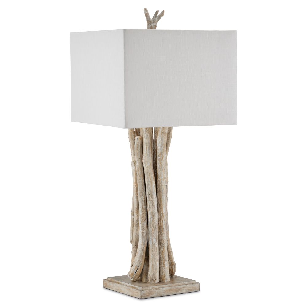 Currey & Company 6000-0919 Driftwood Whitewash Table Lamp