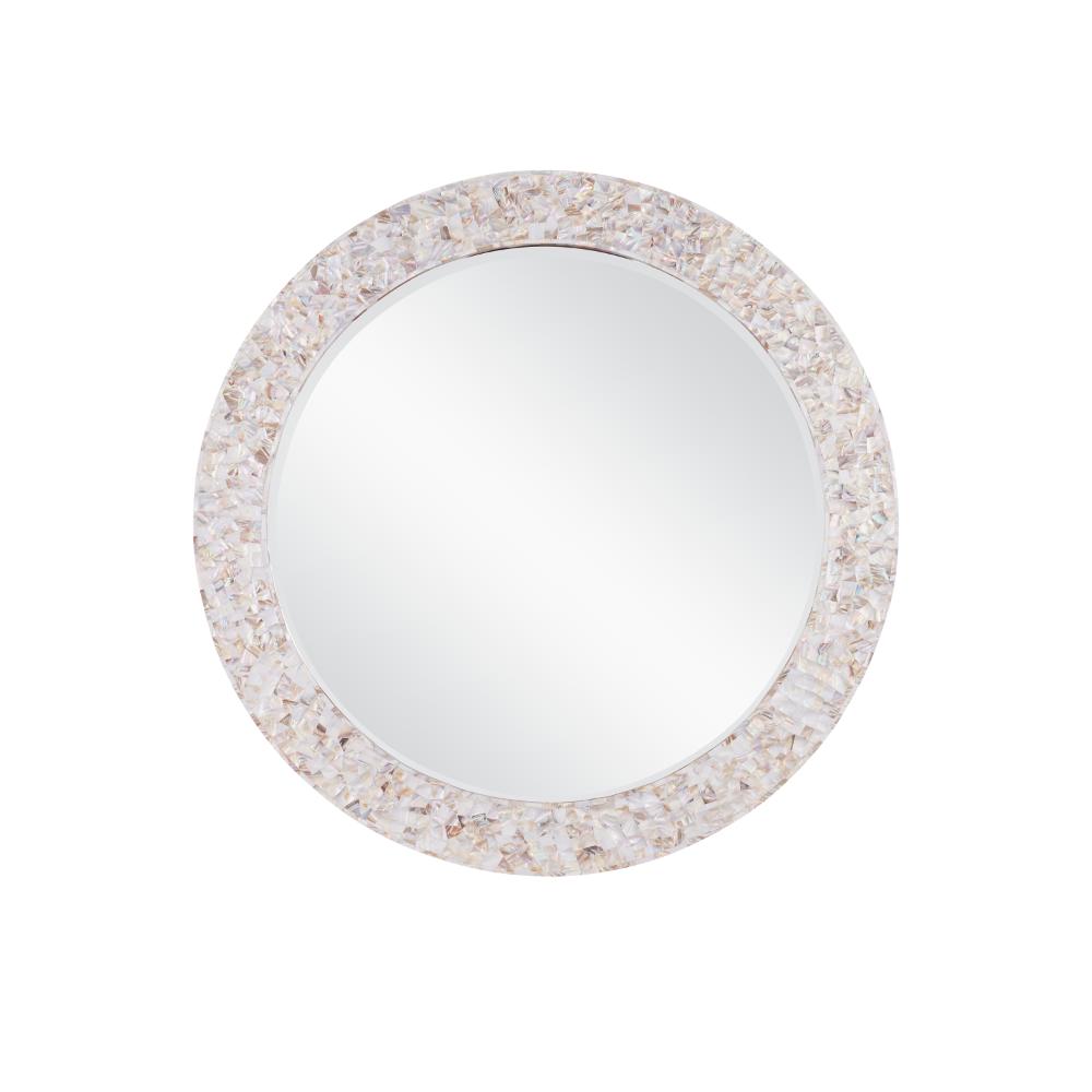 Currey & Company 1000-0154 Uma Mother of Pearl Round Mirror