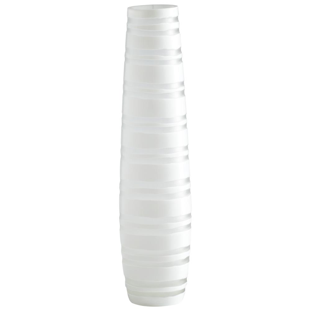 Cyan Design 1674 Medium White Matte Stripe Vase
