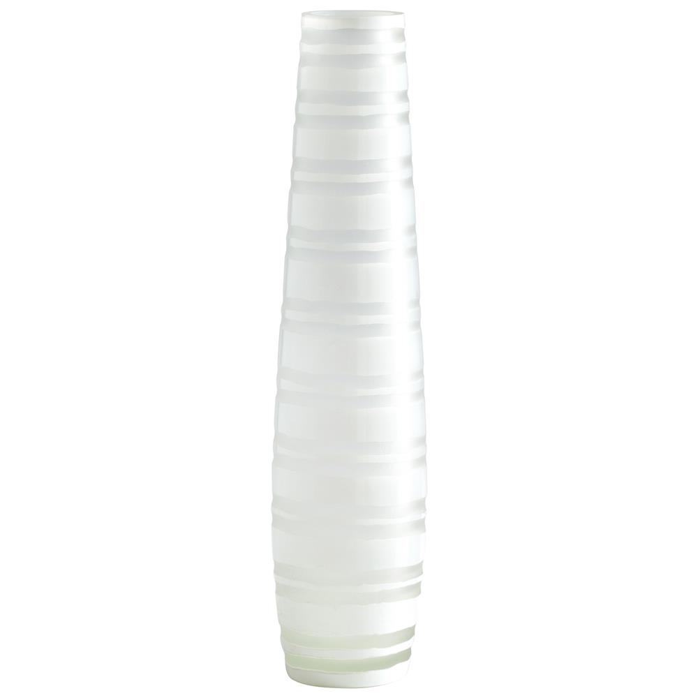 Cyan Design 1675 Large White Matte Stripe Vase