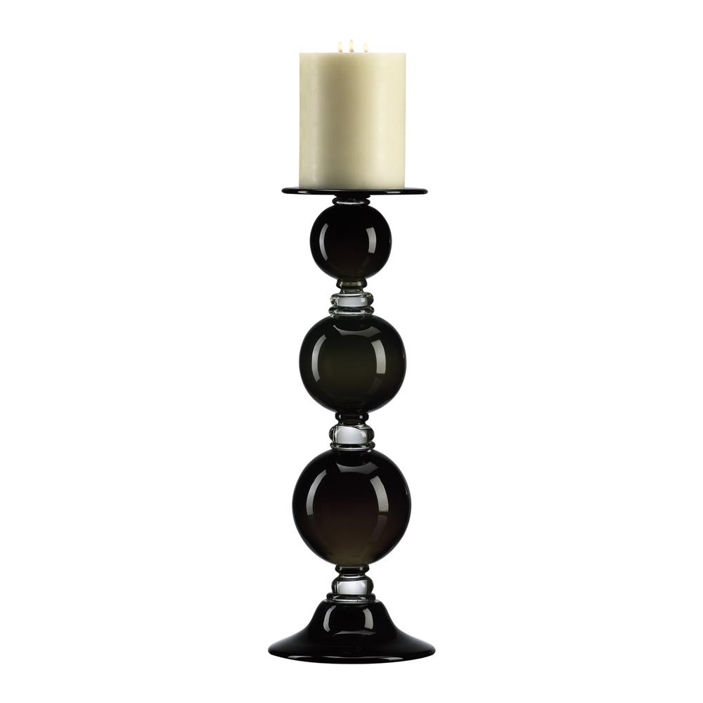 Cyan Design 02180 Medium Black Globe Candleholder in Black And Clear