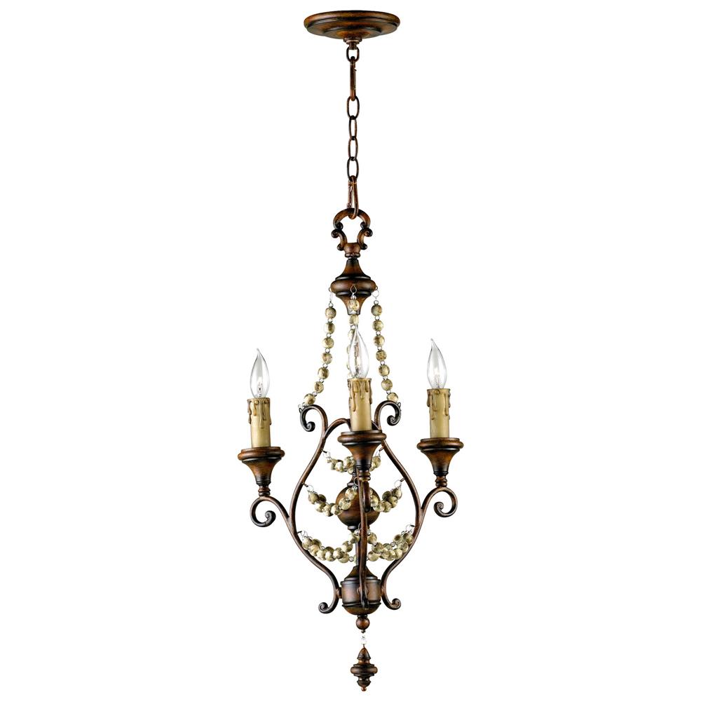 Cyan Design 03010 Meriel Three Light Chandelier in Antiqued Sienna
