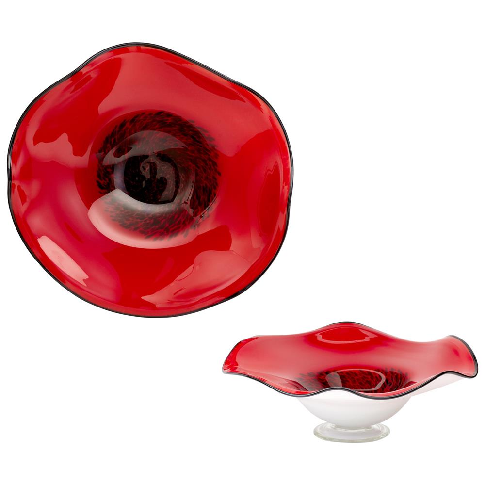 Cyan Design 04491 Large Art Glass Bowl in Red
