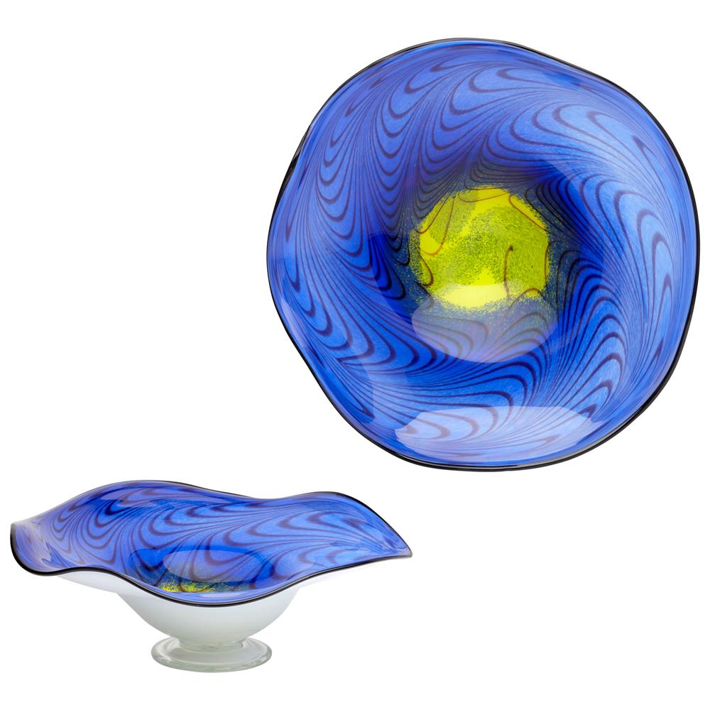 Cyan Design 04492 Large Art Glass Bowl in Cobalt Blue